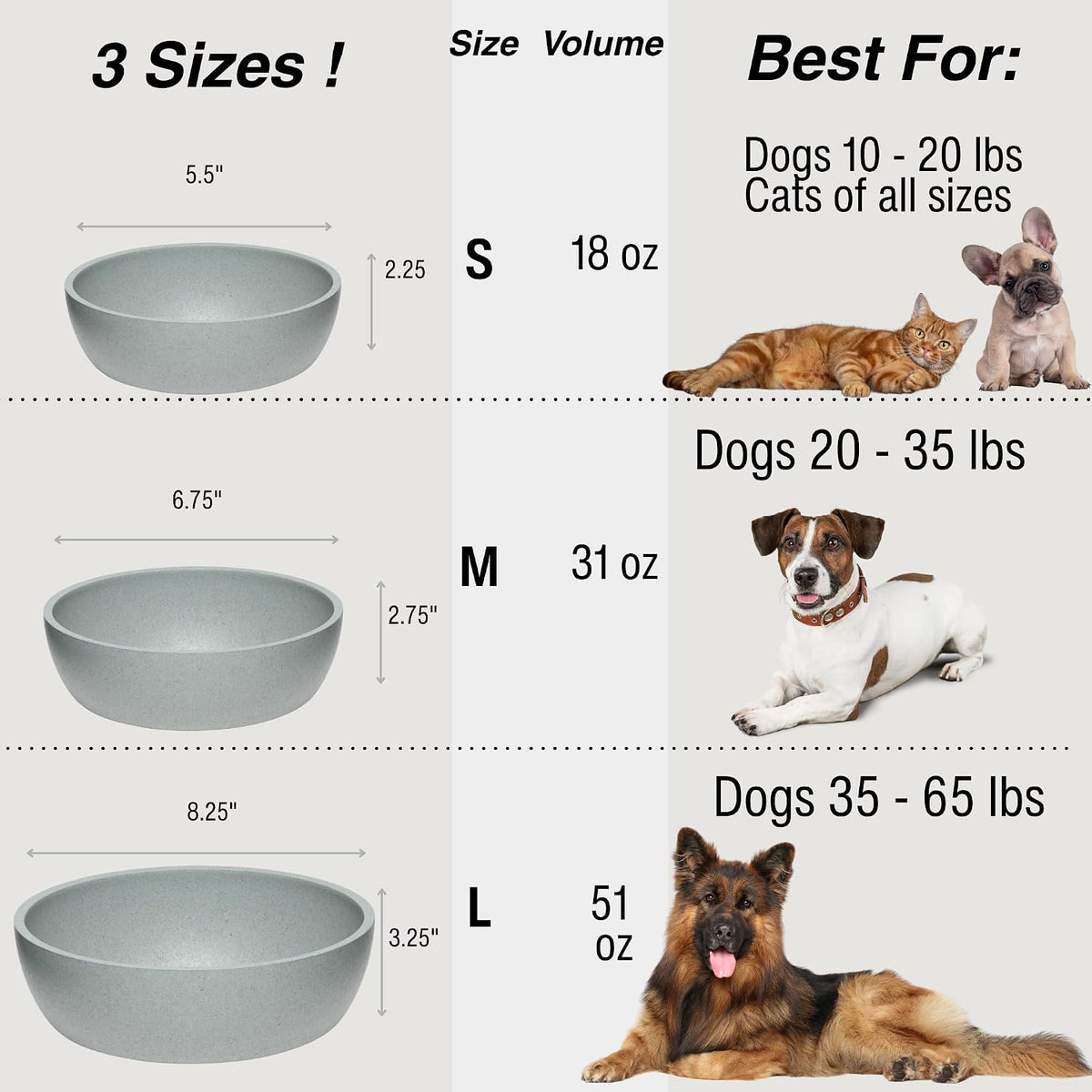 Loving Pets, Dolce Bamboo - Slate Grey / Large Bowl - image 3