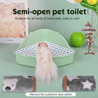 RUBYHOME Triangle Potty Trainer Corner Litter Bedding Box Pet Pan - Green - image 4
