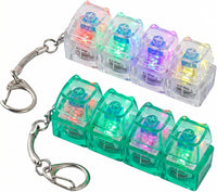 TYRIXKI 2 keyboard fidget toys, black and white heart shape clicker keychains - view 5