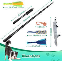 Flirt Pole for Dogs, Interactive Toys Tug-of-war for Pet - 4 switch-59.1Inch - image 2