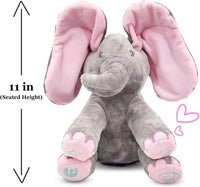 Dimple Kaia Peek-A-Boo Elephant, Interactive Singing Plush Toy - Pink Elephant With Batteries - image 2