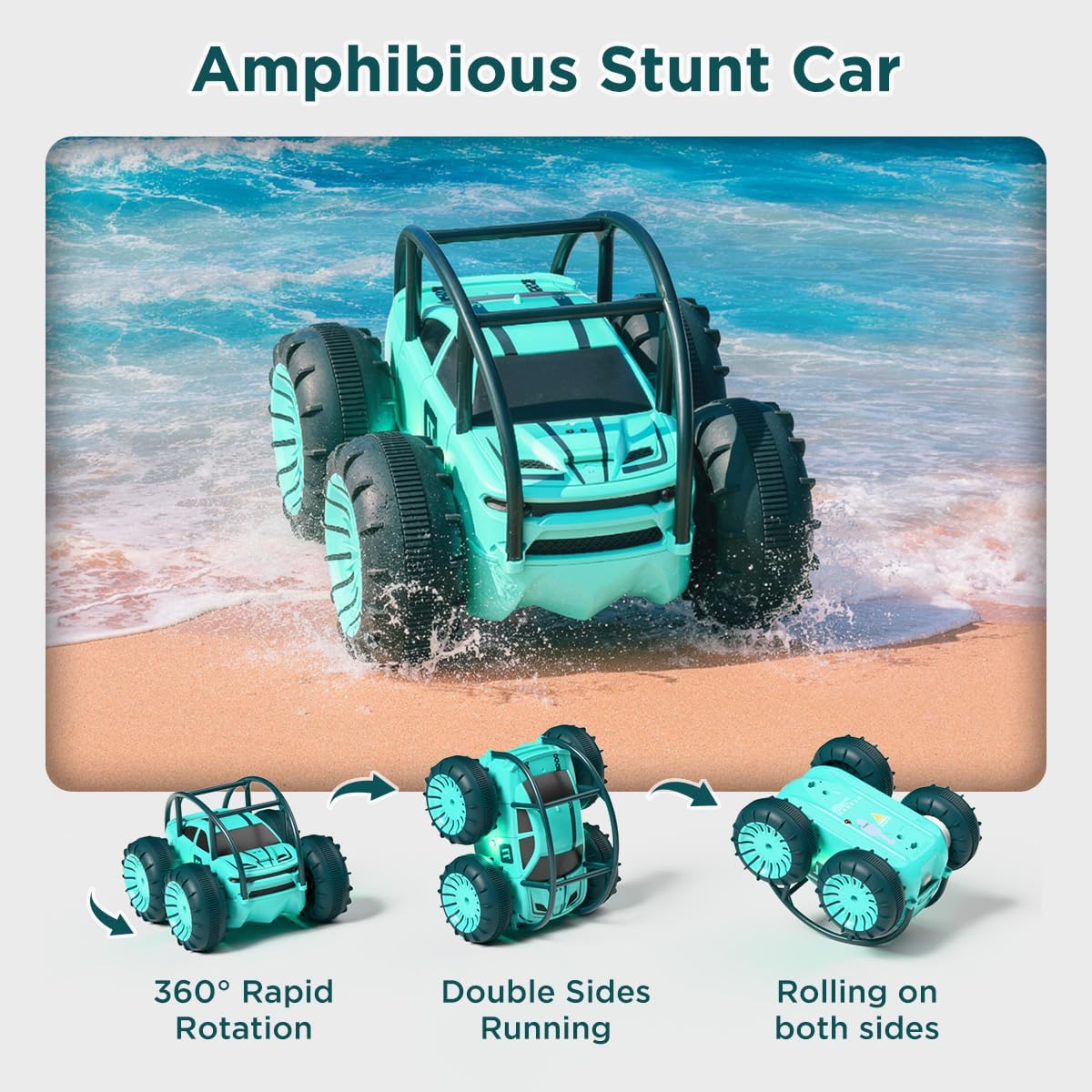 MaxTronic Rechargeable Remote Control Car for Kids - Mint Green - image 4