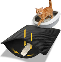 Conlun Cat Litter Trapping Mat for Small Spaces - Black / Medium (24" x 18")