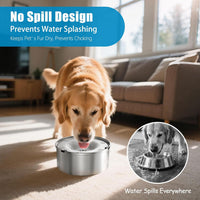 SCHITEC Dog Water Bowl No Spill - 3L Light Gray - image 3