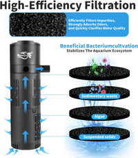 Aquarium Filter, Fish Tank Filter 4-in-1 for 30-80 Gallon Tanks - 12W (for 30-80Gal) - image 2