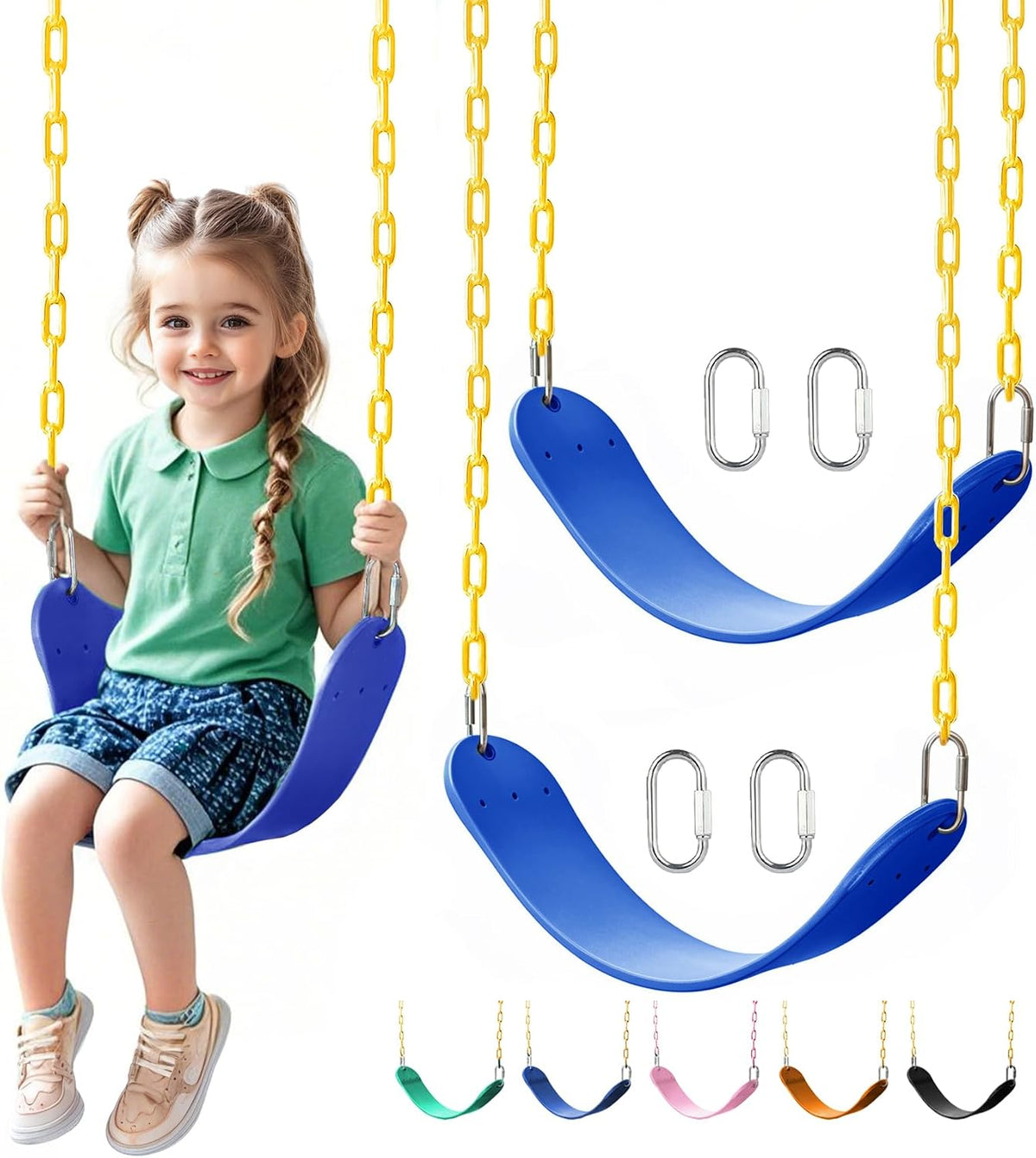 little dove Heavy Duty Swing Seat - Sky Blue / 2 Pack