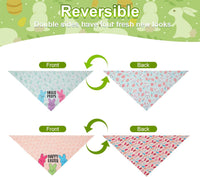Pink Dog Bandanas Girl Large 2PCS, Summer Spring Plaid Scarf – Essentials for Dogs - easter-26-PEEPS / X-Large - image 3