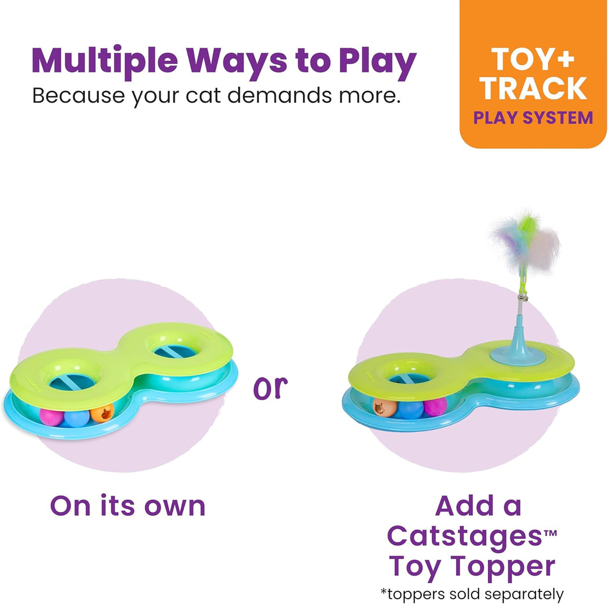 Catstages Infinity Ball Track for Cats, 3 Balls Included, 17.4" – Essentials for Cats - image 4