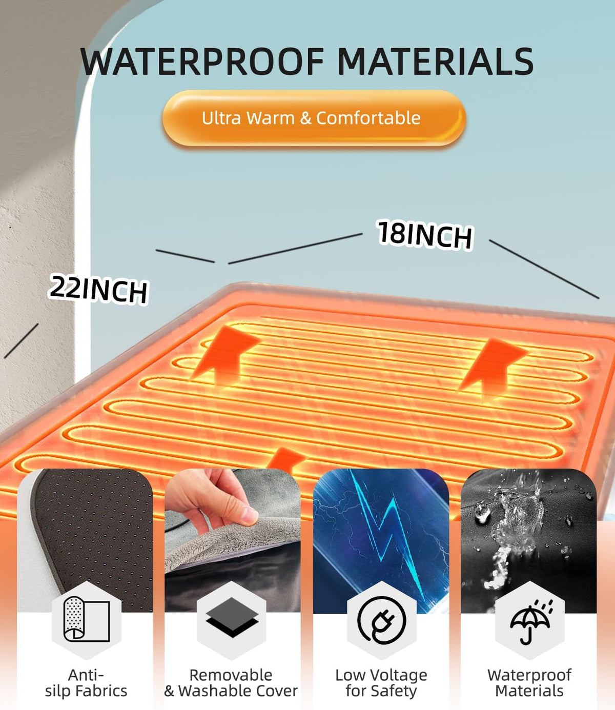 Pressure Activated Pet Heating Pad 18 x 22, Gravity Sensing - Medium - image 3
