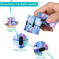 Sumind infinity cube fidget toys, 24 mini flip blocks in starry macaron colors - view 3