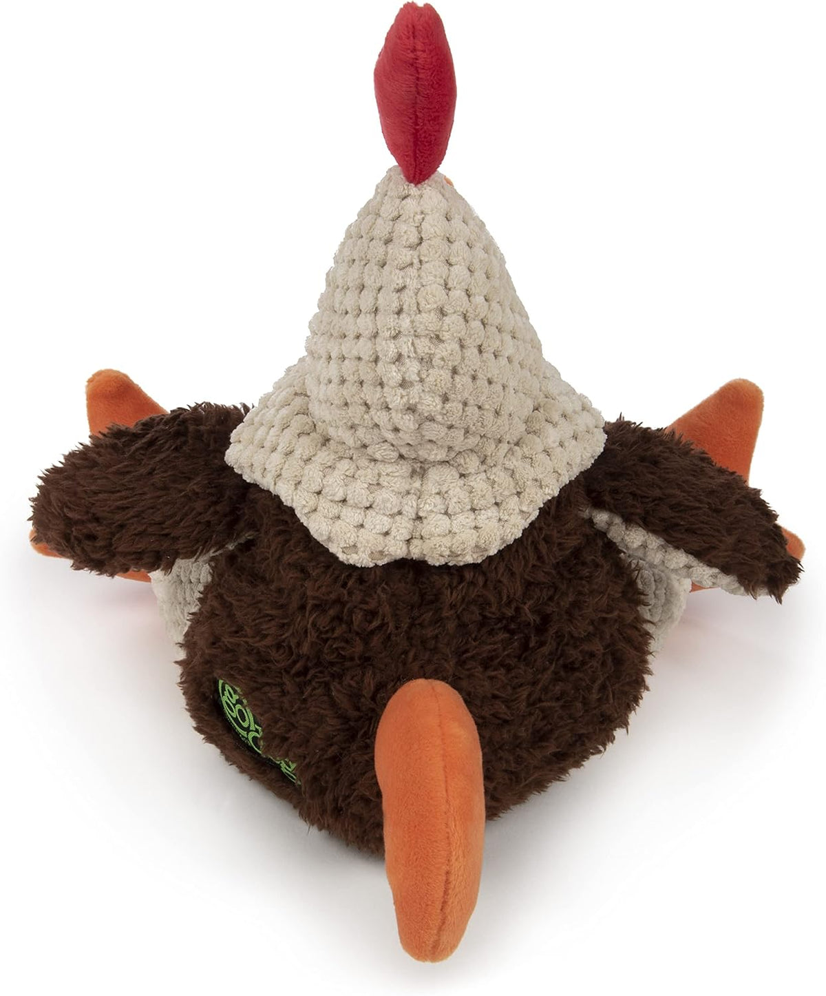 goDog Checkers Fat Rooster Squeaky Plush Dog Toy - Large (Pack of 4) - image 2
