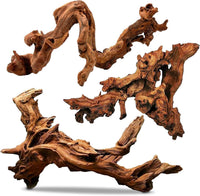 PINVNBY Natural Driftwood for Aquarium Decor Fish Tank Decorations - L: Mopani Driftwood (7-13 inches/3 Pack）