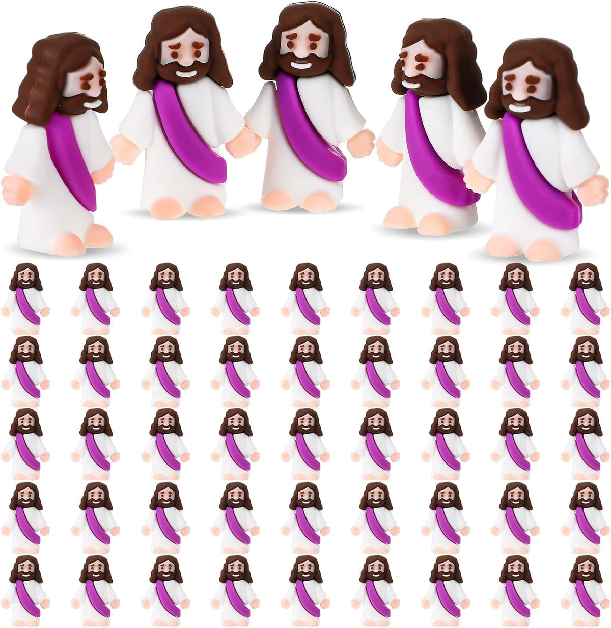 Sumind 50 Pcs Little Jesus Figures Original Design - Purple