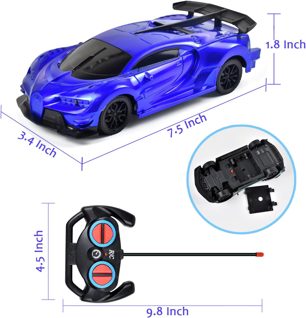 Tuko Remote Control Car Toys - Blue - image 2