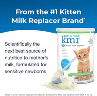 PetAg Goat’s Milk KMR Kitten Milk Replacer Powder - 12 oz - Powdered Kitten Formula with Prebiotics, Probiotics & Vitamins for Kittens Newborn to Six Weeks Old - Easy to Digest