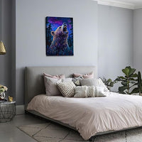 Bear Forest Wall Art Canvas Fantastic Animal Wall Decor Prints Framed Painting Pictures Gifts Artwork for Bathroom Kitchen 16"x24"