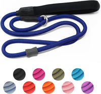 Strong Slip Rope Dog Training Leash - 1/2" x 5ft / Dark Blue