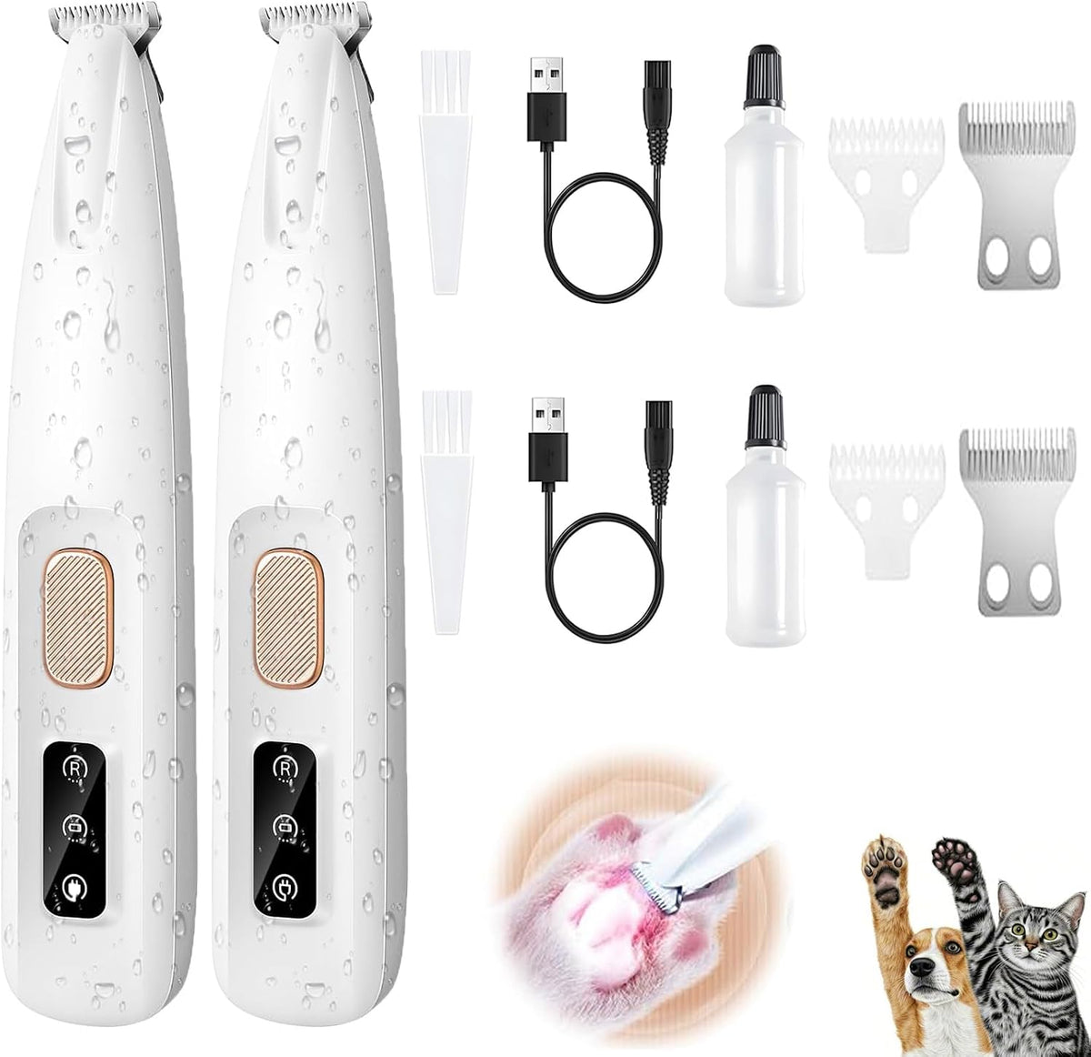 2Packs Speedy 2.0 Tail Cat Toys for Bored Indoor Adult Cats - 2pcs Dog Paw Trimmer