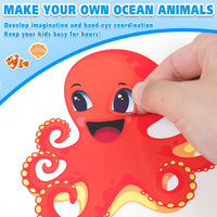 48 Fall Make-a-Face Sticker Sheets for Kids - Ocean Animals - image 4