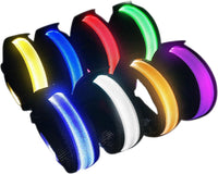 KIRALUMI 8 Pack LED Light Up Bracelets, 3 Modes - Black - 8 PCS