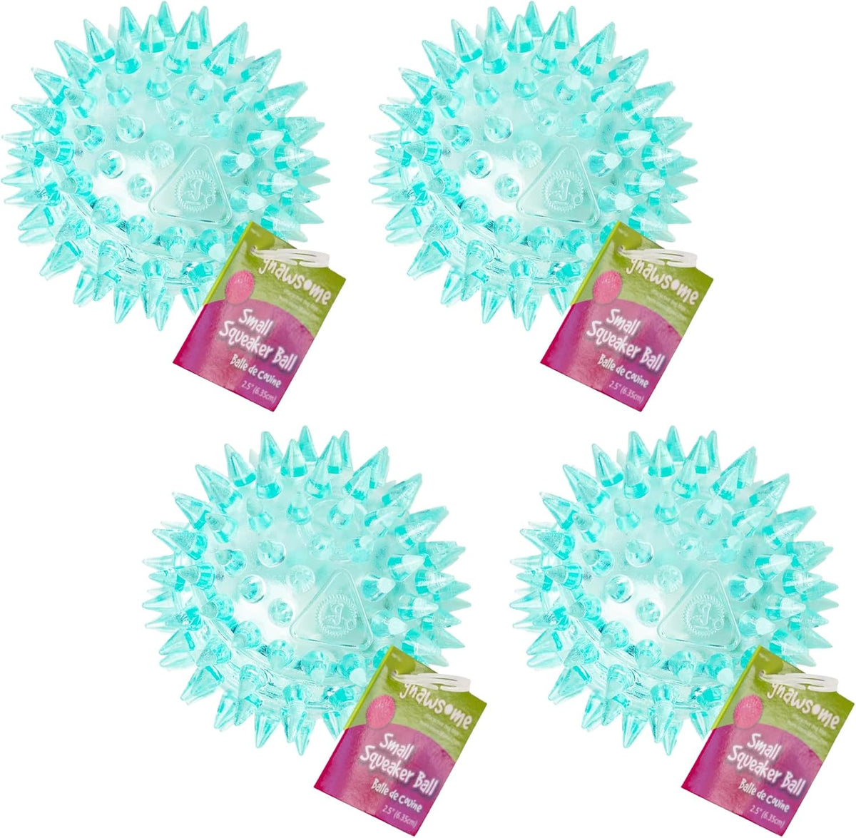 Gnawsome Dog Toys, 2.5” Spiky Squeaker Ball - 2.5'' (Pack of 4) / Small 2.5" Ball
