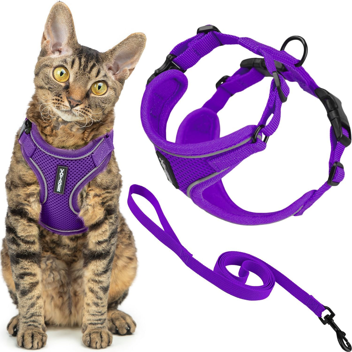 Voyager Escape-Proof Step-in Harness & Leash, Orange - Purple (327) / XXXS (Chest: 10.5 - 13")