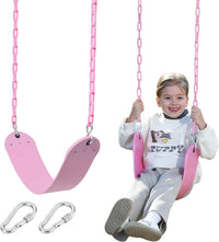 Pink Swing Seat, Heavy Duty Chain Plastic Coated - Pink