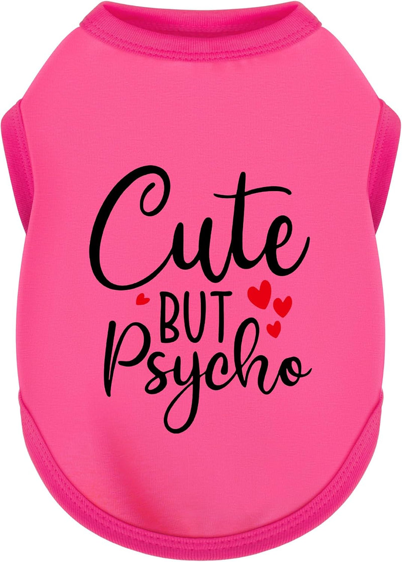 Expressive Cotton Dog Apparel: Soft - M-(8~14lb) | Chest(~18.1") / Rose Red
