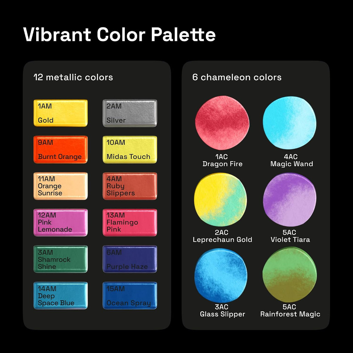 ARTISTRO 50 Metallic Watercolor Paint Set with Brushes for Adults - 18 colors Portable Travel - image 3
