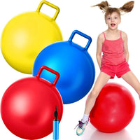 Lewtemi 3 Pcs 29" Hopper Ball Handle, Gradient Red - 20" / Red, Blue, Yellow