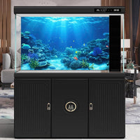 CaterRina 24 x 12 inch coral reef tropical fish aquarium background in vinyl - view 2
