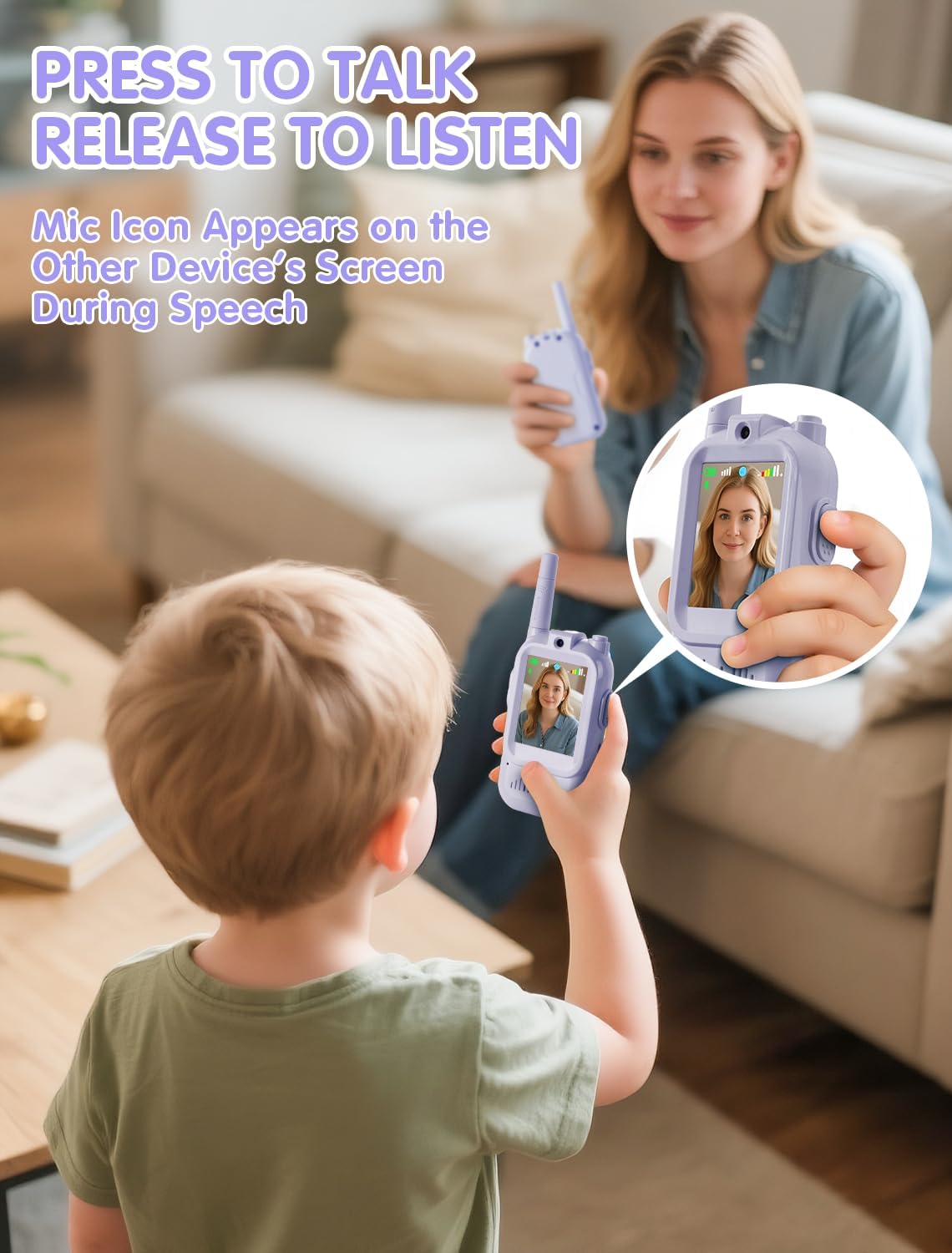 Video Walkie Talkies for Kids - Purple-Purple - image 4