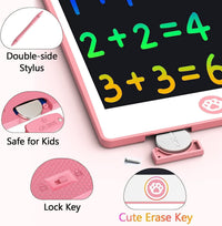 Hockvill LCD Writing Tablet for Kids 8.8 Inch - 6"W x 9"H / Pink - image 3