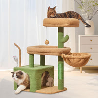Taoqimiao 32.2in Cat Tree with Toy - Cactus / 32.2 inch
