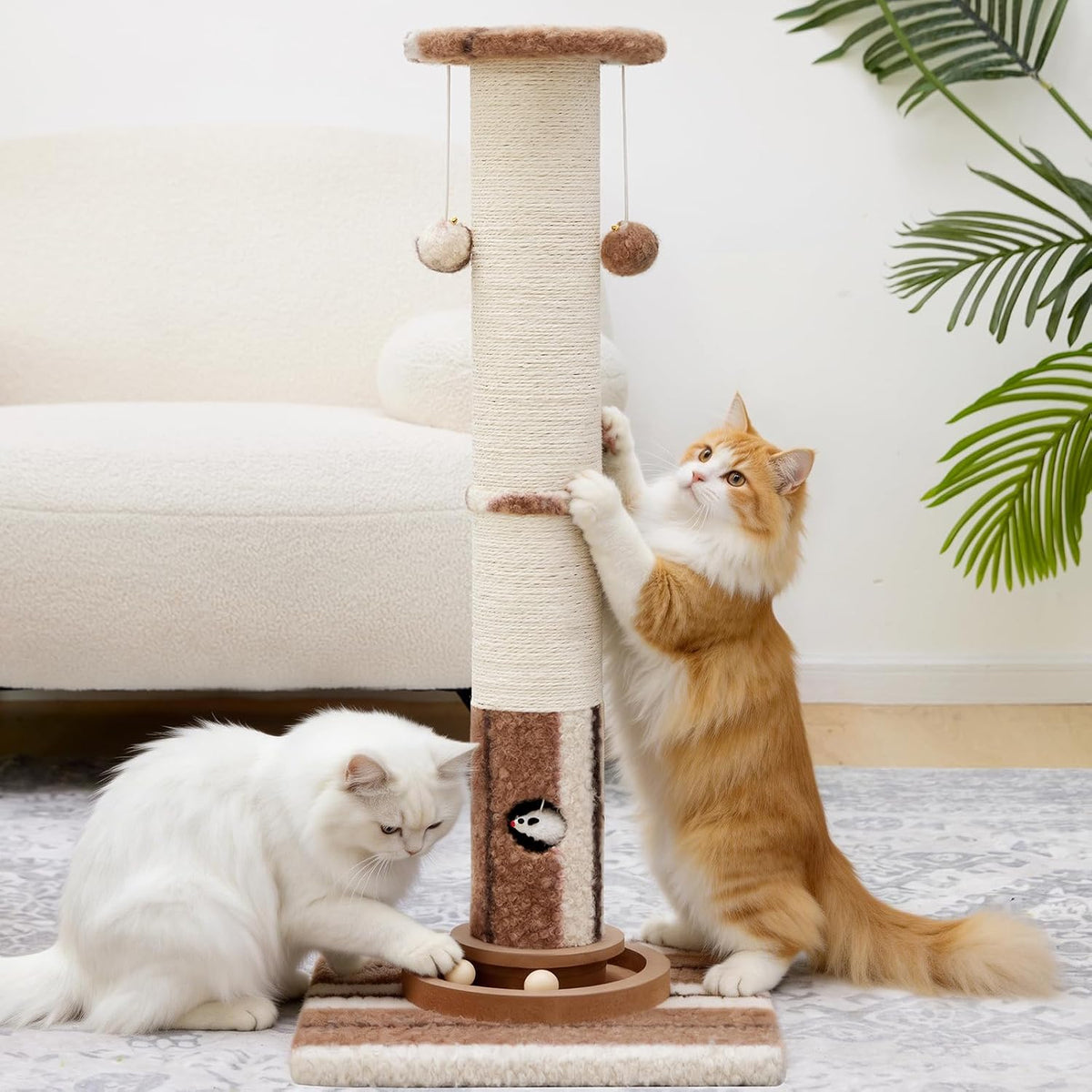 34" Tall Cat Scratching Posts - Brown