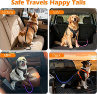 Dog Seat Belt for Car, Durable Rope Dog Car Harness for Vehicle – Essentials for Dogs - Blue, Pink / 2 Packs - image 3