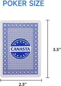 GSE canasta cards, 6-deck blue set with printed point values - view 22