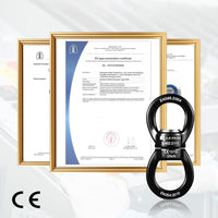 S.E.PEAK black anodized aluminum 35kN swing swivel with 360 degree rotation - view 31