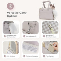 Dog Carriers for Small Dogs, Soft Sided Folding Small Dog Carrier for Dogs Medium Cats Puppies up to 13 Lbs, Washable Breathable Puppy Carrie Carrier for Outdoor Travel (Small Gray)