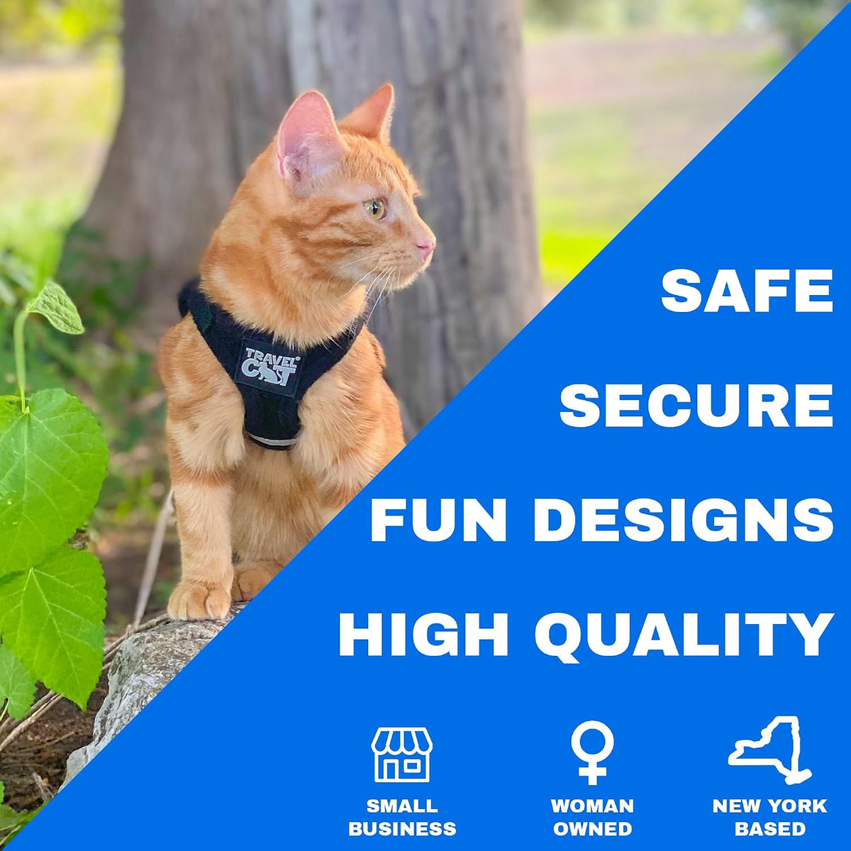 Travel Cat Harness and Leash Set - Small / Black - image 2