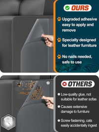16 Pack 17"x11.8" Cat Scratch Furniture Protector for Leather Couch – Essentials for Cats - 10 Pack-17×11.8in - image 2