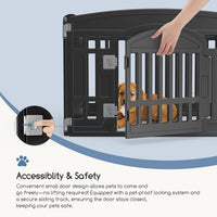 DUMOS Plastic Dog Playpen - Black / 4 Panel / 24IN - image 4