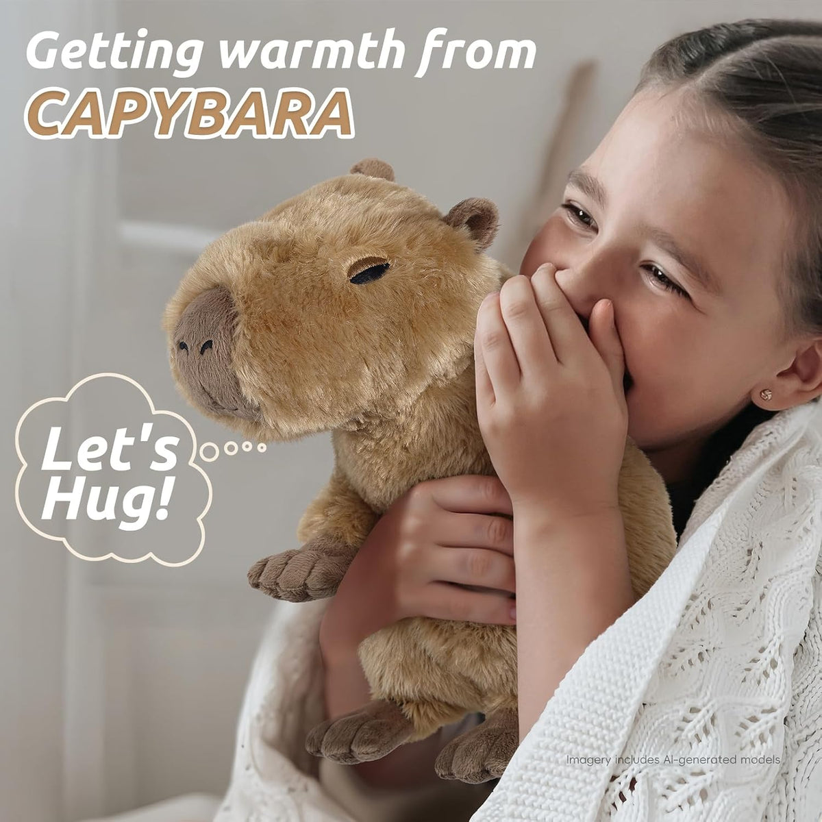 Capybara Stuffed Animals, Microwavable Stuffed Animal Adorable Fluffy Capybara Plush for Warmth - Capybara-1 - image 2