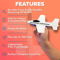 Foam Airplanes - Stocking Stuffers for Kids All Ages 4 5 6 7 8 9 10 Year Old - Best Toy Gift - Boy - White - image 3