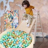 Realhaha Ball Pit Balls Baby Plastic Playpen Playball 2.15″ - Green Blue / 50 balls - image 2