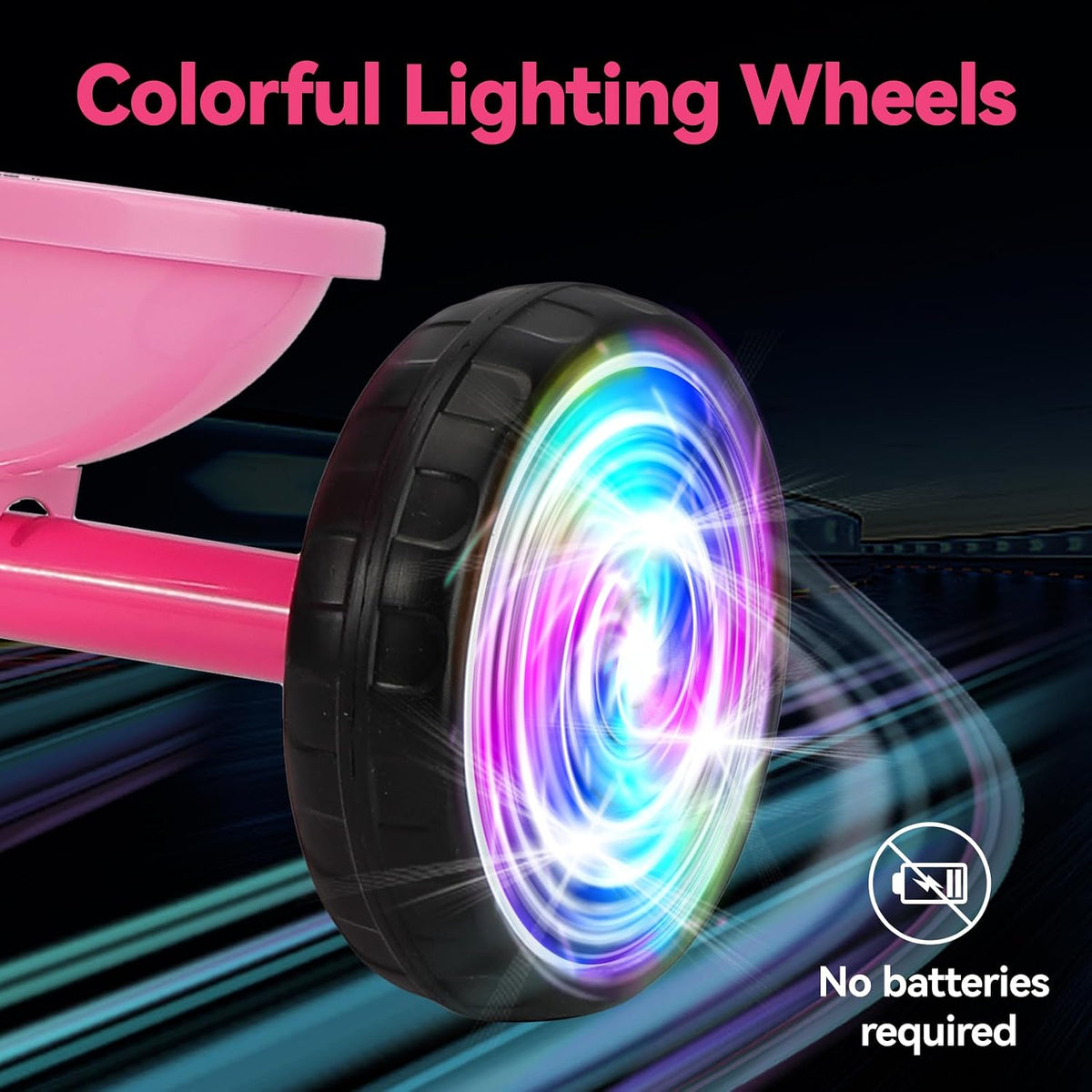 Liberry Toddler Tricycle for 2 3 4 Years Old Girls 3 Wheel Bike - Pink With Light Up Wheel - image 2