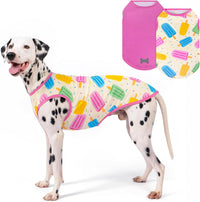 KYEESE 2Pack Dog Shirts for Medium Large Dogs Breathable Mesh Tank Top – Essentials for Dogs - XX-Large (40-55lbs) / 6# 2Pack (Ice Pop+Pink)
