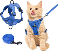 Wanheart cat Chest Harness and Leash - Royal blue / S:3.3-6.6lb
