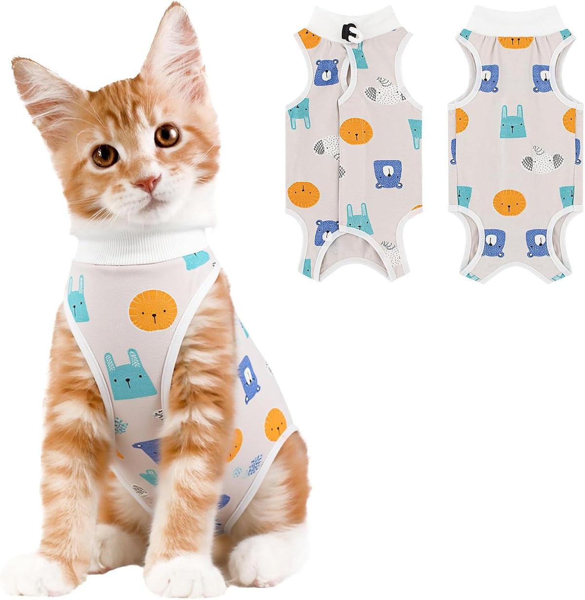 Coppthinktu Cat Recovery Suit Female Cat Onesie After Surgery Anti - Small / Cat