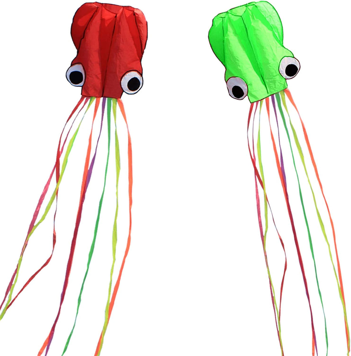 Hengda Kite Soft Octopus Kite Series - 2 / Red+Green